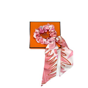 Hermes Pink Silk Hair Tie
